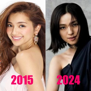 2015年から2024年と、10年経って変わった中村アンの比較画像