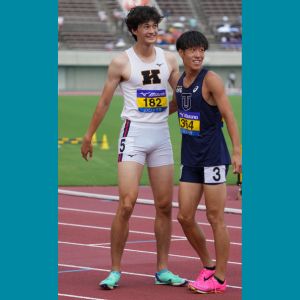 陸上選手の、豊田兼さんの身長が高いことが分かる画像2