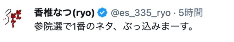 政治系ユーチューバー【香椎なつ】のX投稿画像