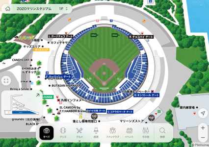 ZOZOマリンスタジアムの案内図