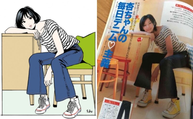 江口寿史がトレパクした疑惑がある、EDWINのイラスト
