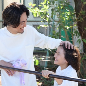 キングと娘の花音のツーショット